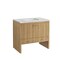 James Martin Vanities Hudson 36in Single Vanity, Light Natural Oak w/ 3 CM Eternal Jasmine Pearl Top 435-V36-LNO-3EJP - alternate 3